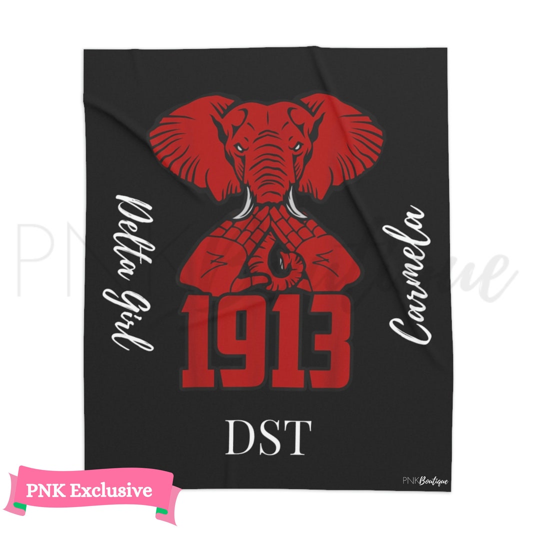 J13 DST Founder's Day Monogram Velvet Blanket, DST Paraphernalia 1913 Unique Annual Blanket