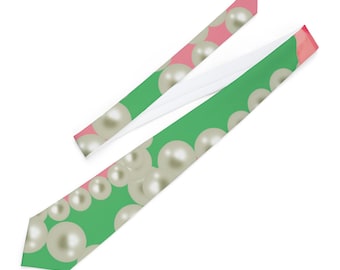 Pink and Green Sorority Inspired Necktie | Gift for Her
