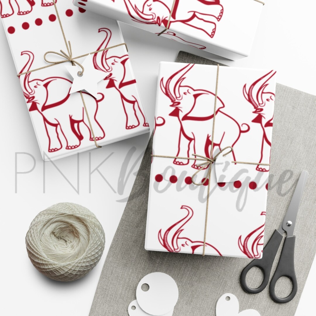 DST Elephant Custom Gift Wrap, DST Christmas Wrapping Paper, Secret Santa Gift for Women, Delta