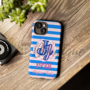 Custom Pink and Blue Phone Cases, iPhone Case, Samsung Galaxy Case, Jack and Jill Inspired Gifts, Sisterhood, JJOA, Gift for Mom, HBCU