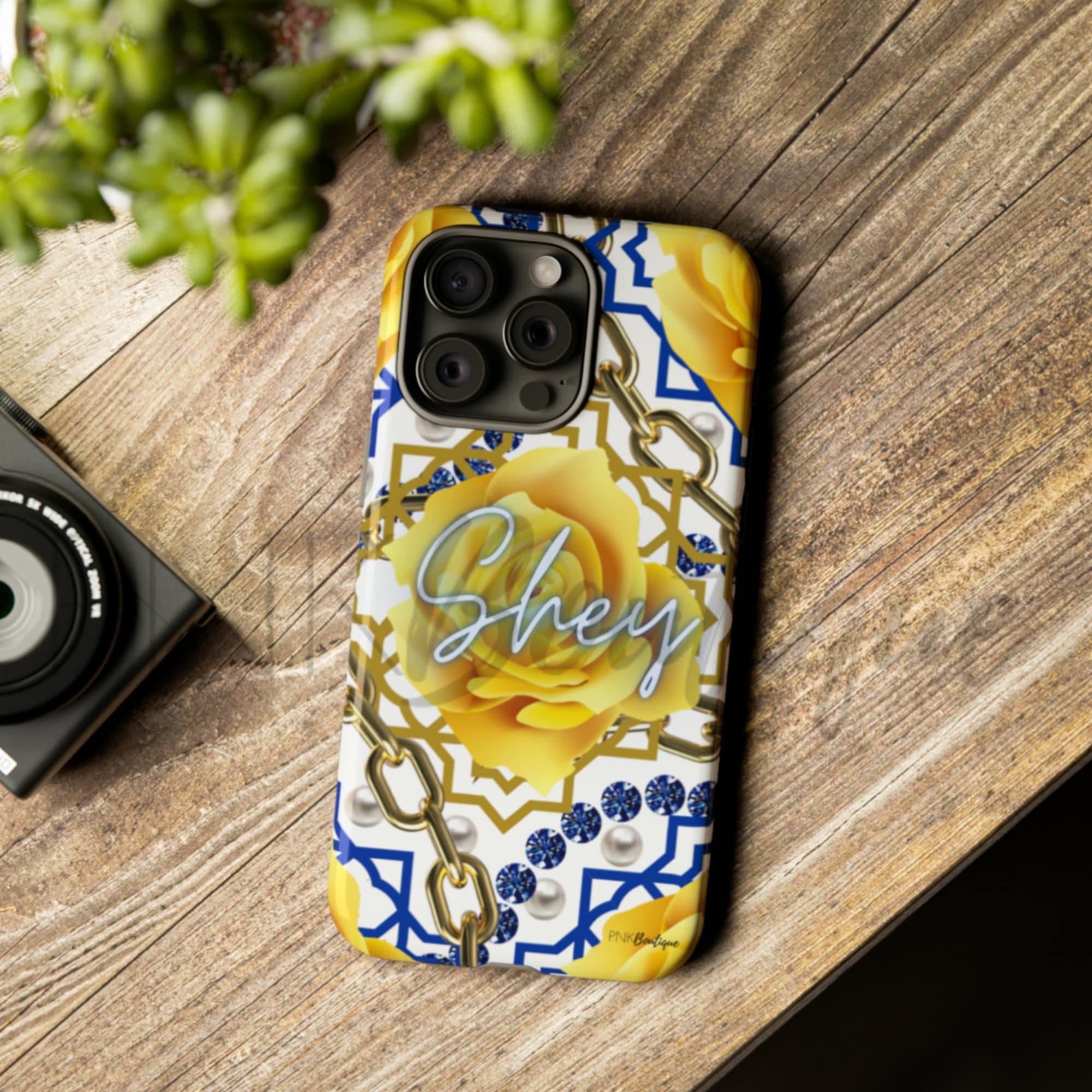 Sgrho Personalized Phone Case, Royal Blue and Gold Sorority Phone Case