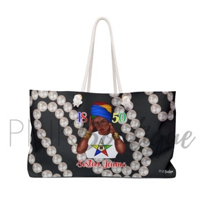 Personalized OES Weekender Bag, Order of the Eastern Star, OES Gifts , Overnight bag, Beach Bag, OES Tote Bag , Eastern Star, OEs star