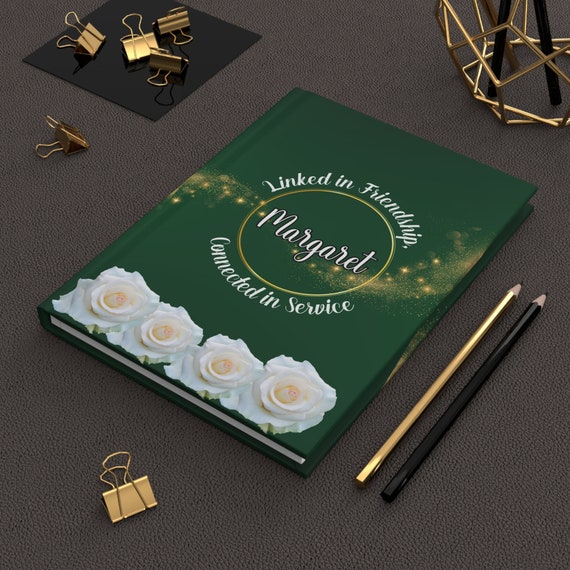 Personalized The Links Inc Hardcover Journal Matte, Friendship Gifts, Service Journal The Links Gifts, Links Paraphernalia, The Links Inc