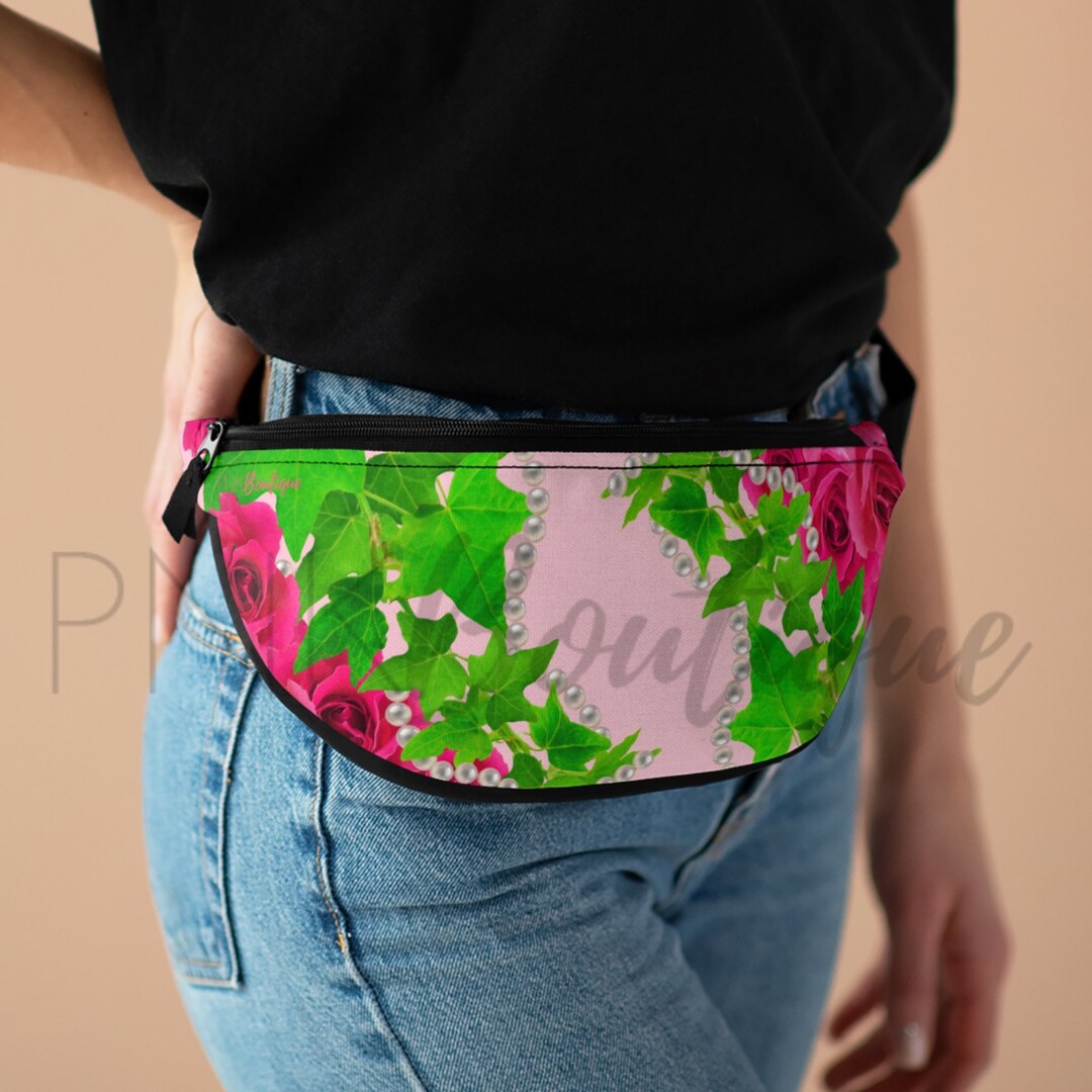 Ivy and Pearls Pink and Green Fanny Pack Sorority Paraphernalia Sorority Gifts Homecoming crossing Gifts Probate Waist Bag HBCU Etsy