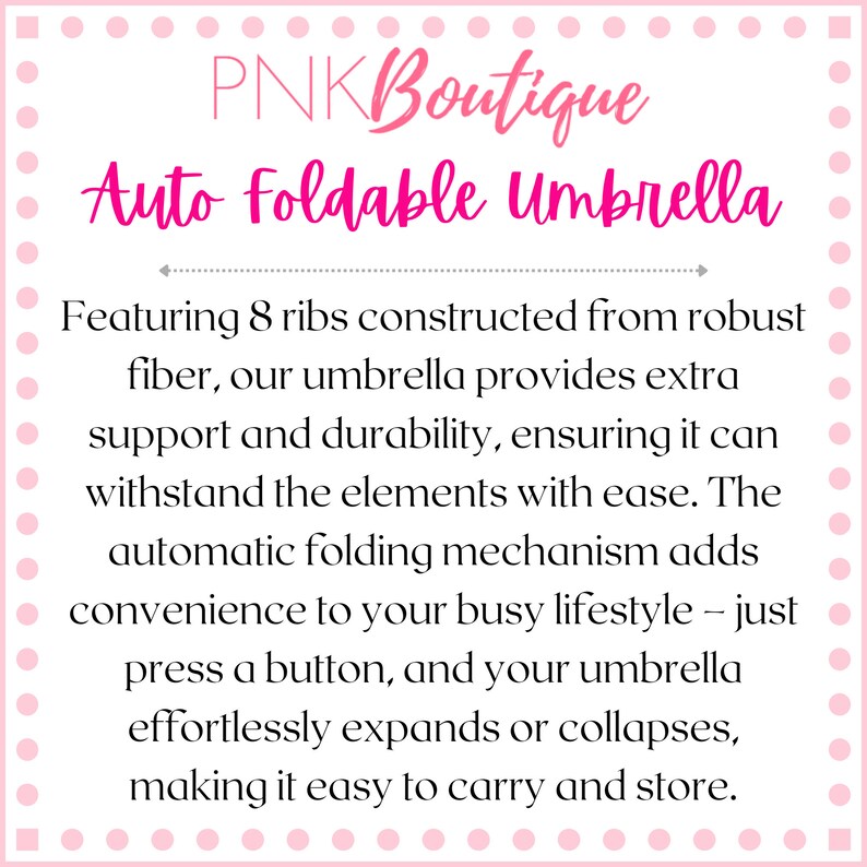 Pink and Green Auto Foldable Umbrella, Alpha Kappa Alpha, AKA Paraphernalia, Sorority Gifts, Foldable Umbrella, AKA Umbrella, AKA 1908 image 7