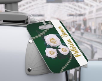 Personalized The Links Inc Luggage Tag, Green and White, Links Incorporated paraphernalia,The Links Inc, 1948 Gifts, Friendship gifts