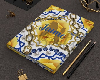 Sigma Gamma Rho Personalized Hardcover Journal Matte, SGRho Paraphernalia,Sigma Gamma Rho Sorority Gifts, Royal Blue & Gold Sorority Journal