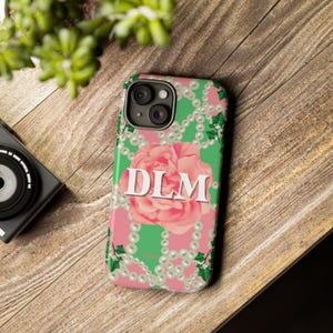 Custom Pink and Green Sorority Merch Phone Case, HBCU Divine Nine, D9 paraphernalia, Line Sister Gifts, iPhone Case, Samsung Galaxy Case