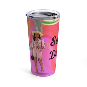 Pink and Green Customized Tumbler 20oz, Divine Nine Greek Sorority Paraphernalia Stainless Steel Insulated Cup, Travel Cup