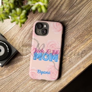 Custom Pink and Blue Phone Cases, iPhone Case, Samsung Galaxy Case, Jack and Jill Inspired Gifts, Sisterhood, JJOA, Gift for Mom, HBCU