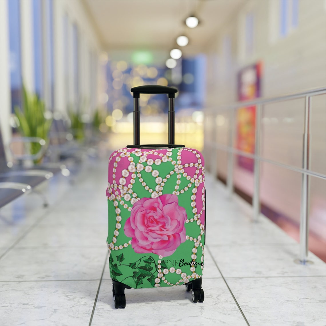 AKA Sorority Pink and Green Luggage Cover / Black Women's - Etsy