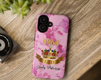 Top Lady Custom Pink Floral Phone Case: Personalized Sister Gift