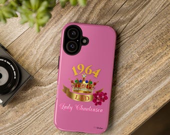 Custom Pink and Gold Phone Case, Unique Sister Gifts, Sisterhood  iPhone Case, Samsung Galaxy Case, Top Ladies Gifts, Lady of Distinction