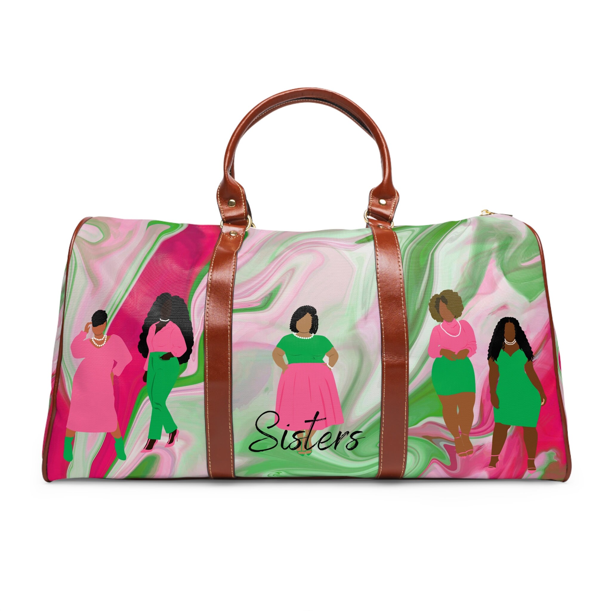 Top Handle Aka Travel Bag, Alpha Kappa Alpha Overnight Luggage Bag, Aka Sorority Weekender Bag