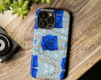 Blue and White Phone Case, D9 Paraphernalia, D9 Sorority Gift for her, iPhone Case, Samsung Galaxy Case, Google Pixel Case, HBCU Divine Nine