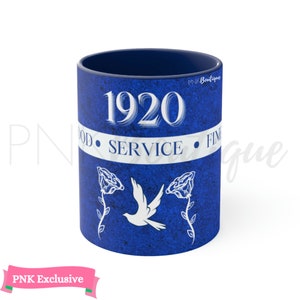 Personalized Blue and White Zeta Inspired Coffee Mug, Custom D9 Crossing Gift for her,  HBCU BGLO Sorority Paraphernalia Finer Woman
