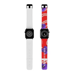 DST Red and White Watch Band, D9 Sorority Gift Merch, DST Paraphernalia, Delta Watch Band, Smart Watch Band, Unique Gift for Her, HBCU
