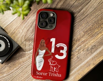 Custom Red and white Phone Case, Delta Sorority Gifts, Sorority Paraphernalia, Popular Case, D9 Greek Crimson and Cream