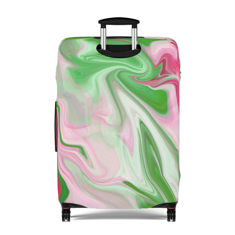 Pink and Green Luggage Cover / AKA Paraphernalia / Travel Gift Etsy