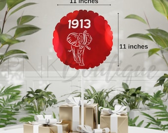 Globo de Mylar personalizado "Trunk Up" de 11 pulgadas, parafernalia DST, regalos de la hermandad Divine Nine, decoraciones para fiestas Delta, globos Delta