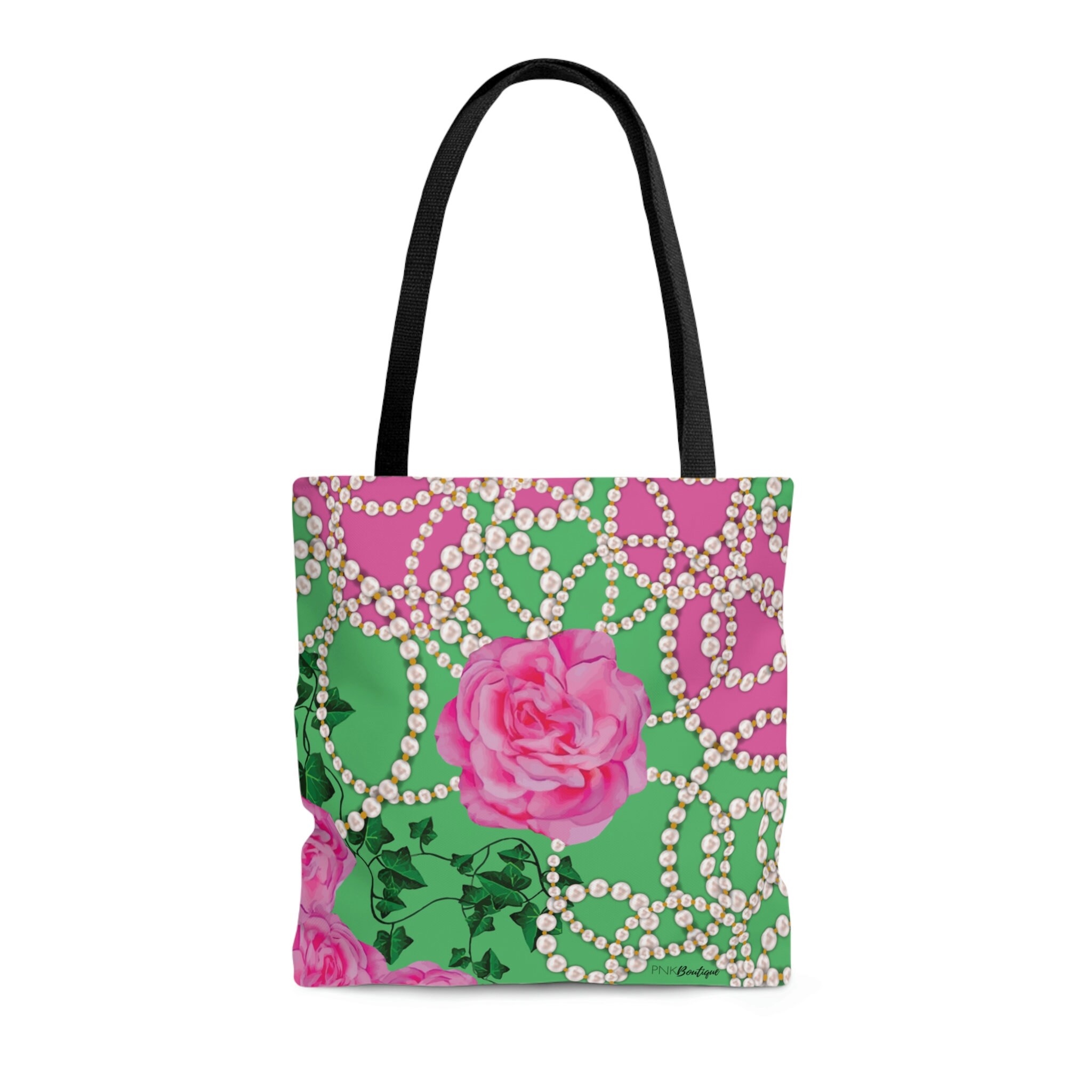 Pink and Green Tote Bag Alpha Kappa Alpha Tote Bag AKA Etsy