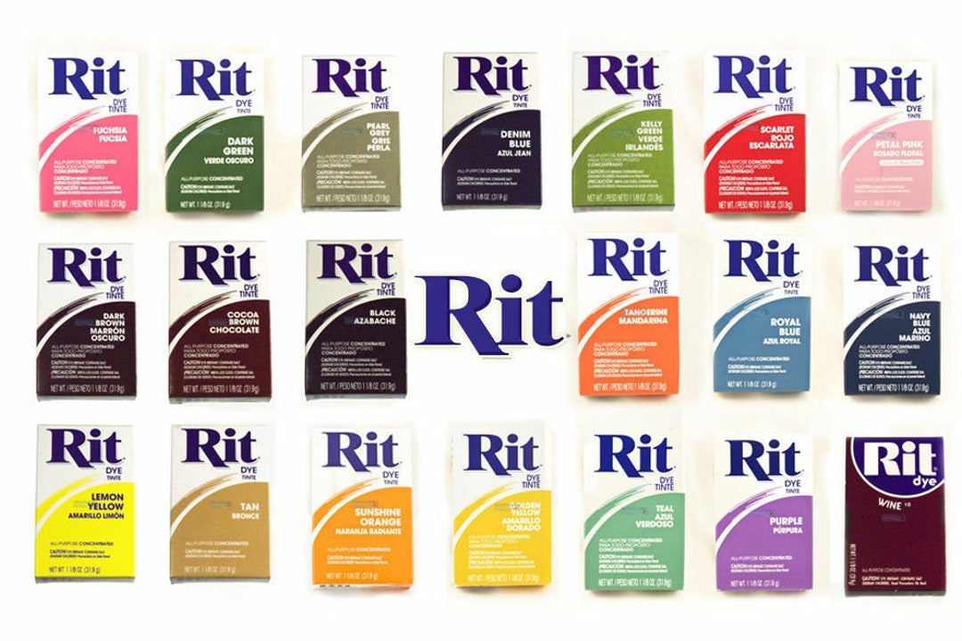 Rit Dye POWDER 31.9g Dyes Natural Fabrics Nylon Based Plastic Etsy