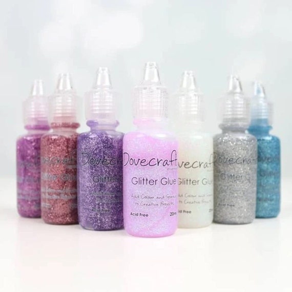 Dovecraft Glitter Glue 20ml Craft Essentials Pastels Arts and Crafts 