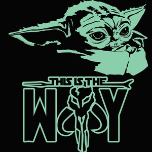 Grogu - Dit is de manier | Star Wars | SVG-bestand | Cricut | Silhouetcameo | Gesneden SVG-bestanden | Digitale bestanden | Pdf