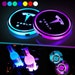 2 Pcs LED Car Coaster for Tesla | Cup Holder Lights | 7 Color-Changing Luminous Car Cup Mats Pads, USB Charging, Car Interior Accessories 