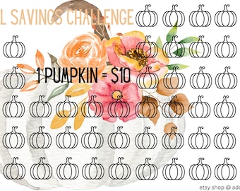 Défi d'épargne d'automne 10 dollars