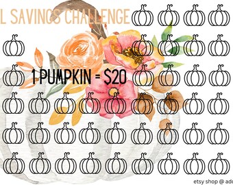 Défi d'épargne citrouille 20