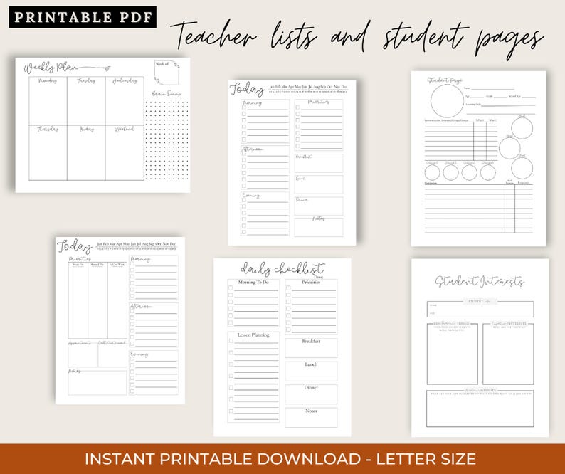 Homeschool Student Tracker Printable Bundle | Assignments, Grades ...