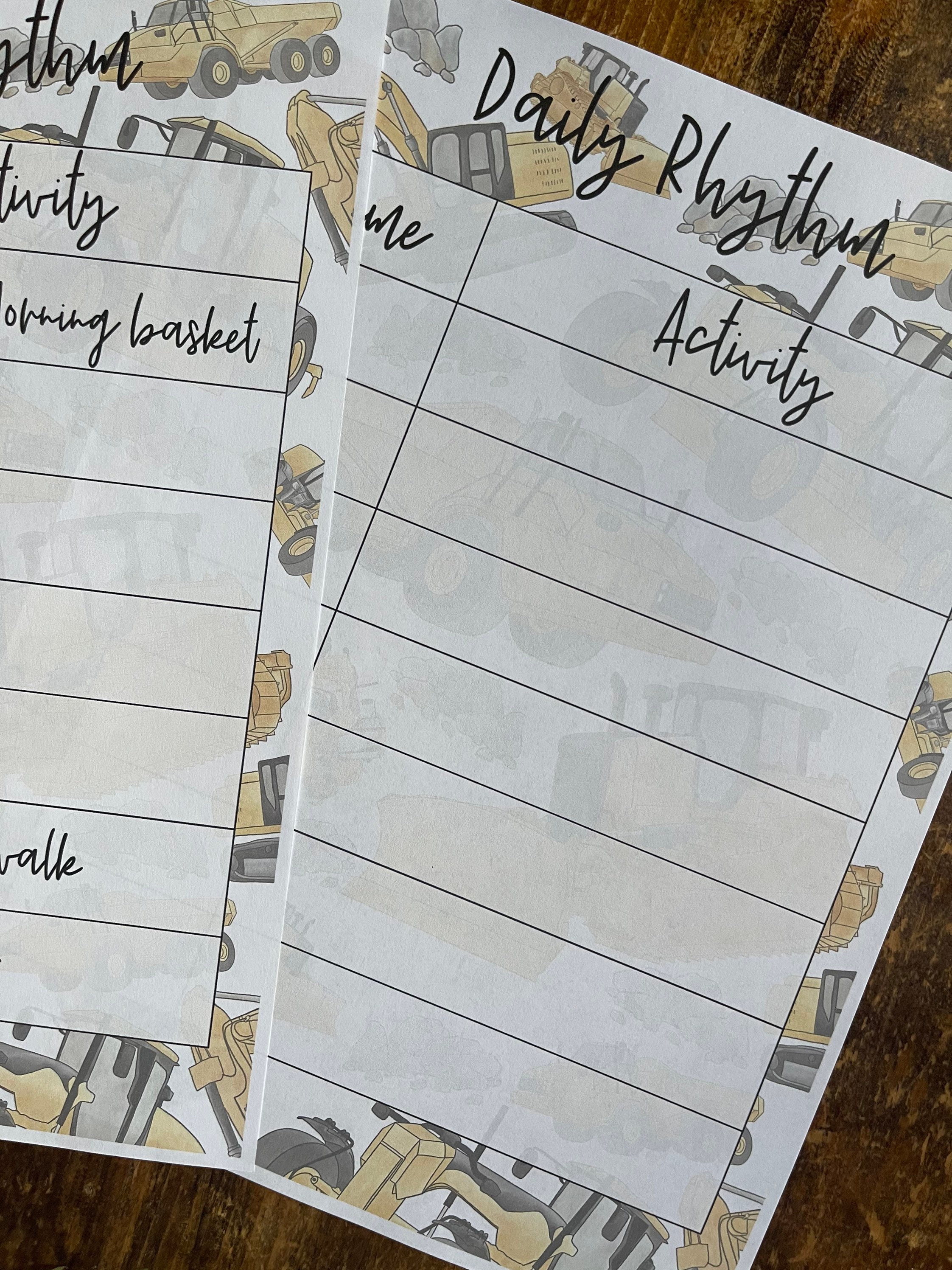 Homeschool Daily Rhythm Schedule Printable Daily (Instant Download) - Etsy