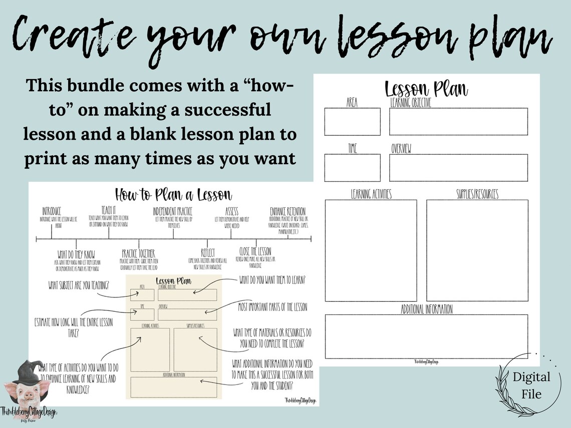 Lesson Plans Printable | How to Lesson Plan Digital Download - Etsy