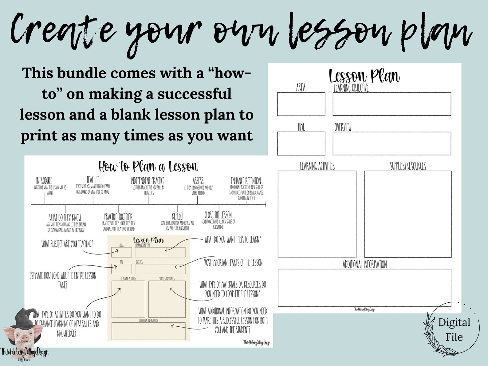 Lesson Plans Printable | How to Lesson Plan Digital Download - Etsy