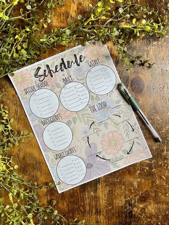 Homeschool Loop Schedule Printable - Etsy