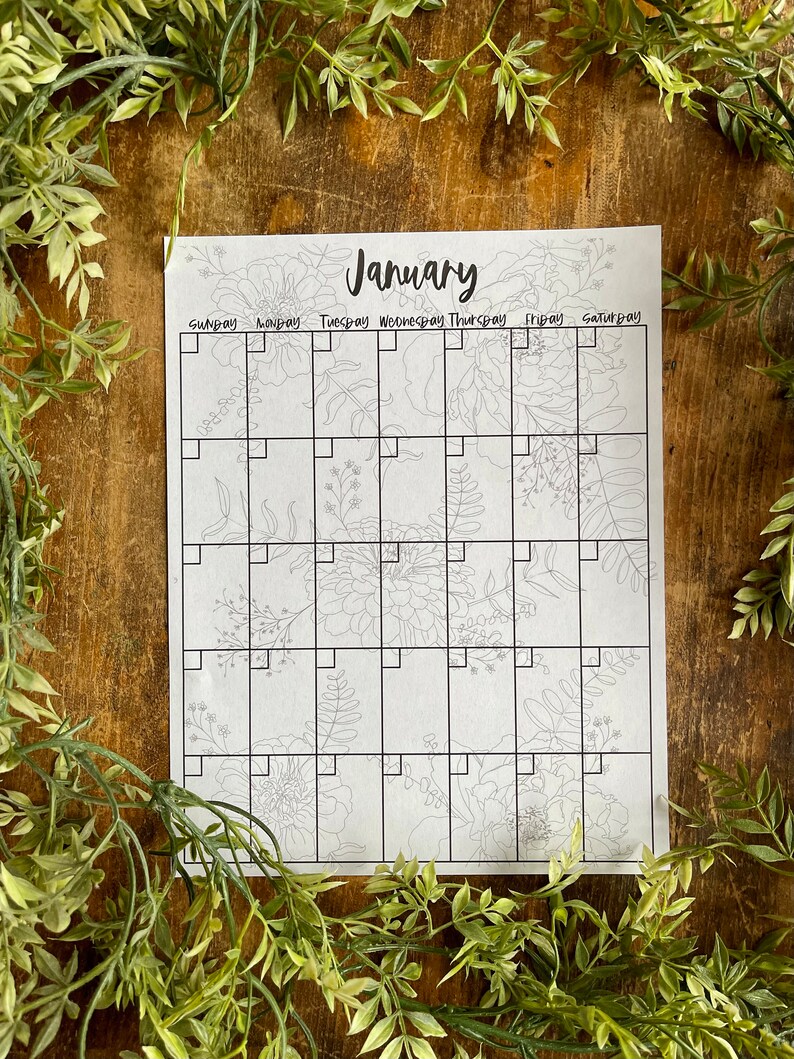 Daily Productivity Checklist Printable Undated Calendar - Etsy