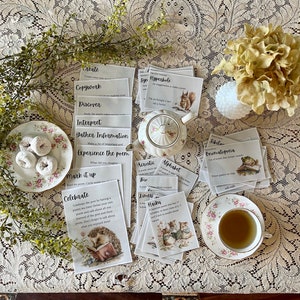 Poesie Tea Time Druckbarer Planer | Erinnerungs- und Erinnerungskarten