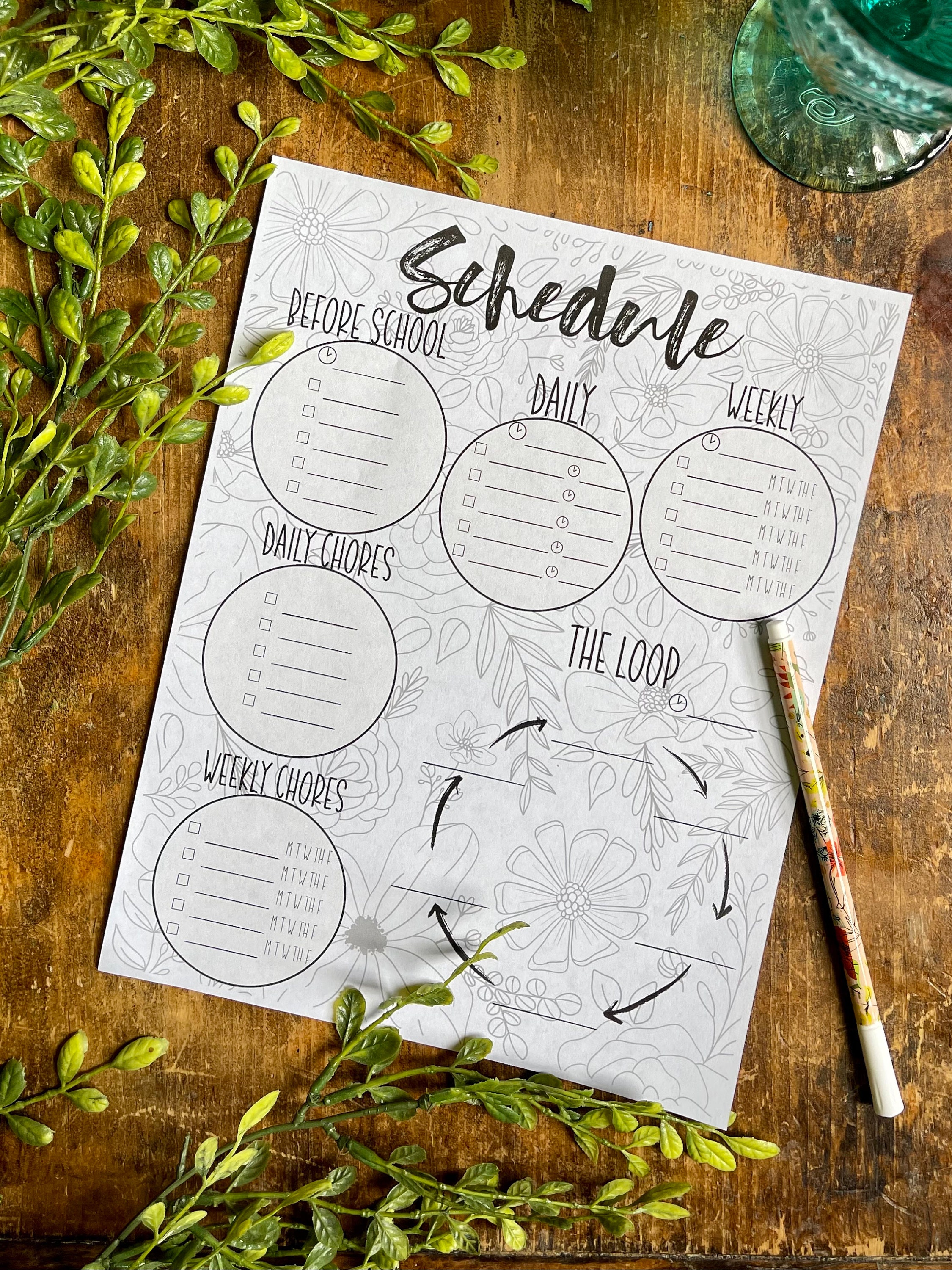 Homeschool Loop Schedule Printable - Etsy