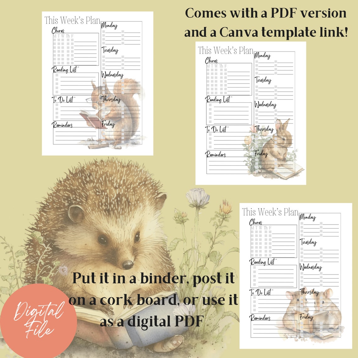 Homeschool Weekly Plan Printable | Student Checklist | Chore List and ...