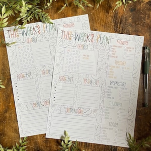 Boho Homeschool Daily Planner Digital Download | Weekly Home School Planner | Routine Planner Page