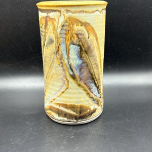 Drip Glaze Studio Art Keramik Vase - Signierte kanadische Keramik