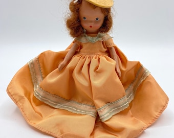 Ancienne poupée en biscuit articulée peinte à la main, jolie et douce