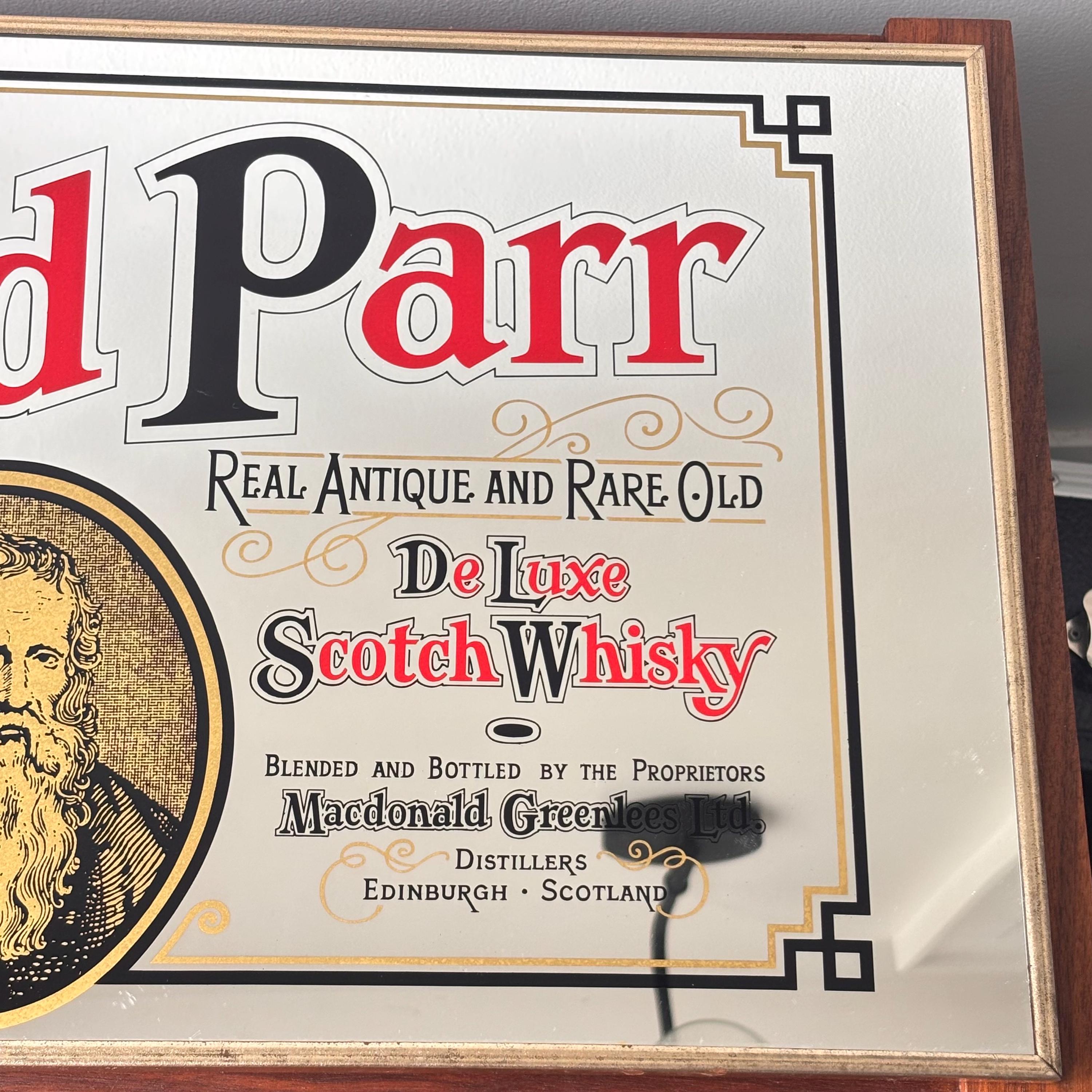 Old Parr ウイスキー　壁掛け鏡 Old Parr ウイスキー瓶デザイン 壁掛け鏡 Old Parr ウイスキー瓶