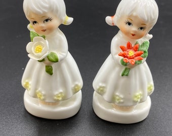 ヴィンテージ陶器製キッチュな大きな耳のネズミの置物 日本製 2個