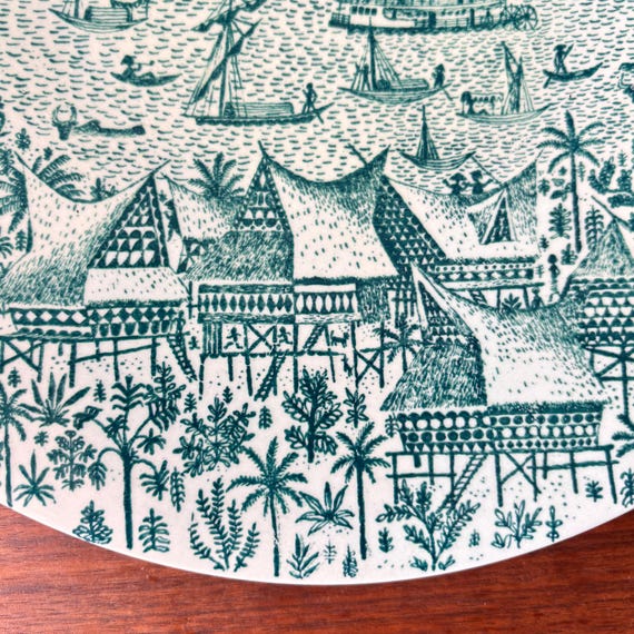 Vintage Nymolle Denmark Plate: Paul Hoyrup Village Scene, Danish