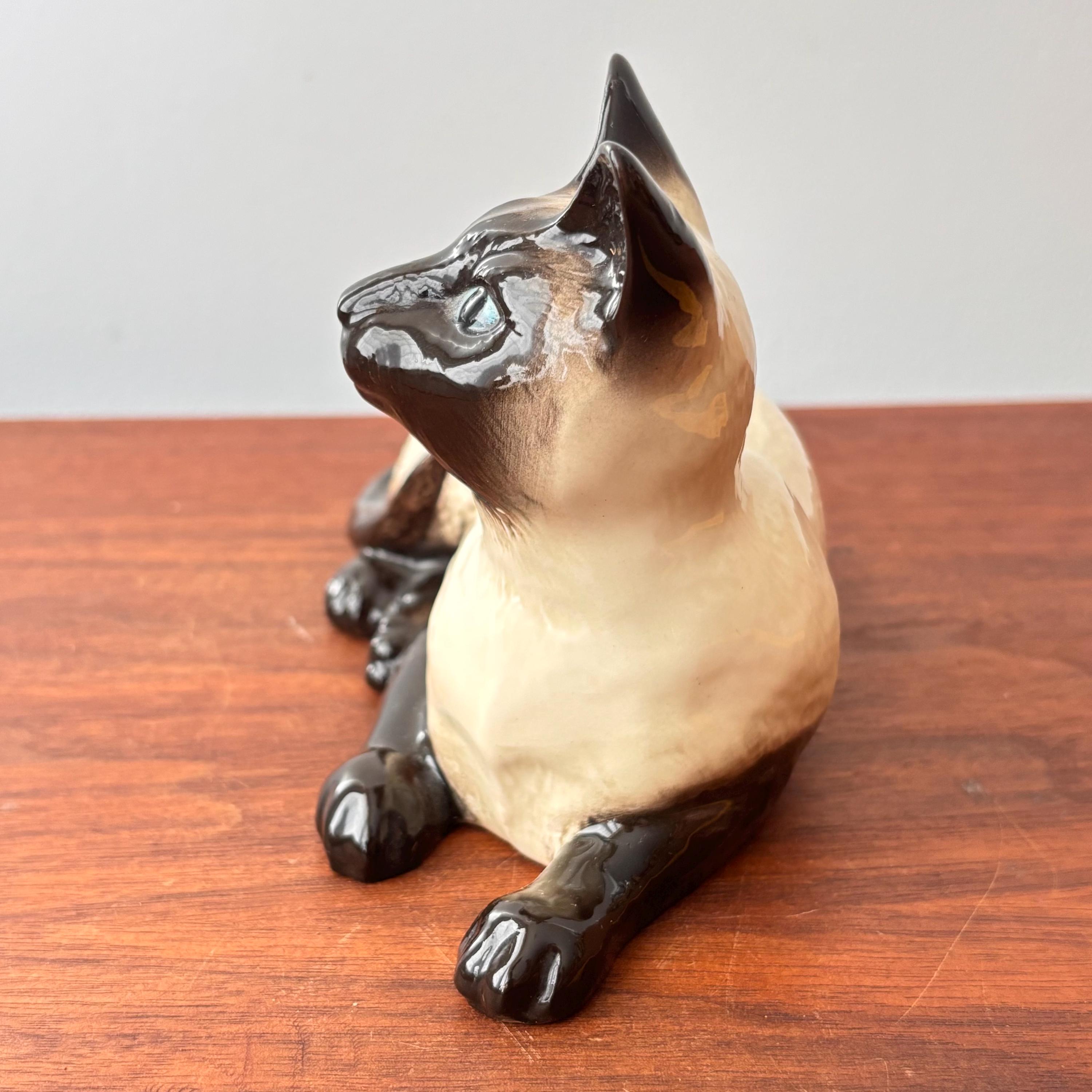 BESWICK ENGLAND ベズウィック　シャム猫 猫 置物 ネコ ２５５９ Antique Ceramic Cat Figurine Beswick England Model 1559 Siamese
