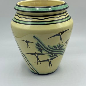 Vintage Art Deco Italian Pottery Vase, Maioliche Ascolane Pottery, Matricardi Italian Ceramica