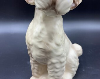 ヴィンテージ陶器製プードル犬の置物（日本製、ブリンズ・ピッツバーグ