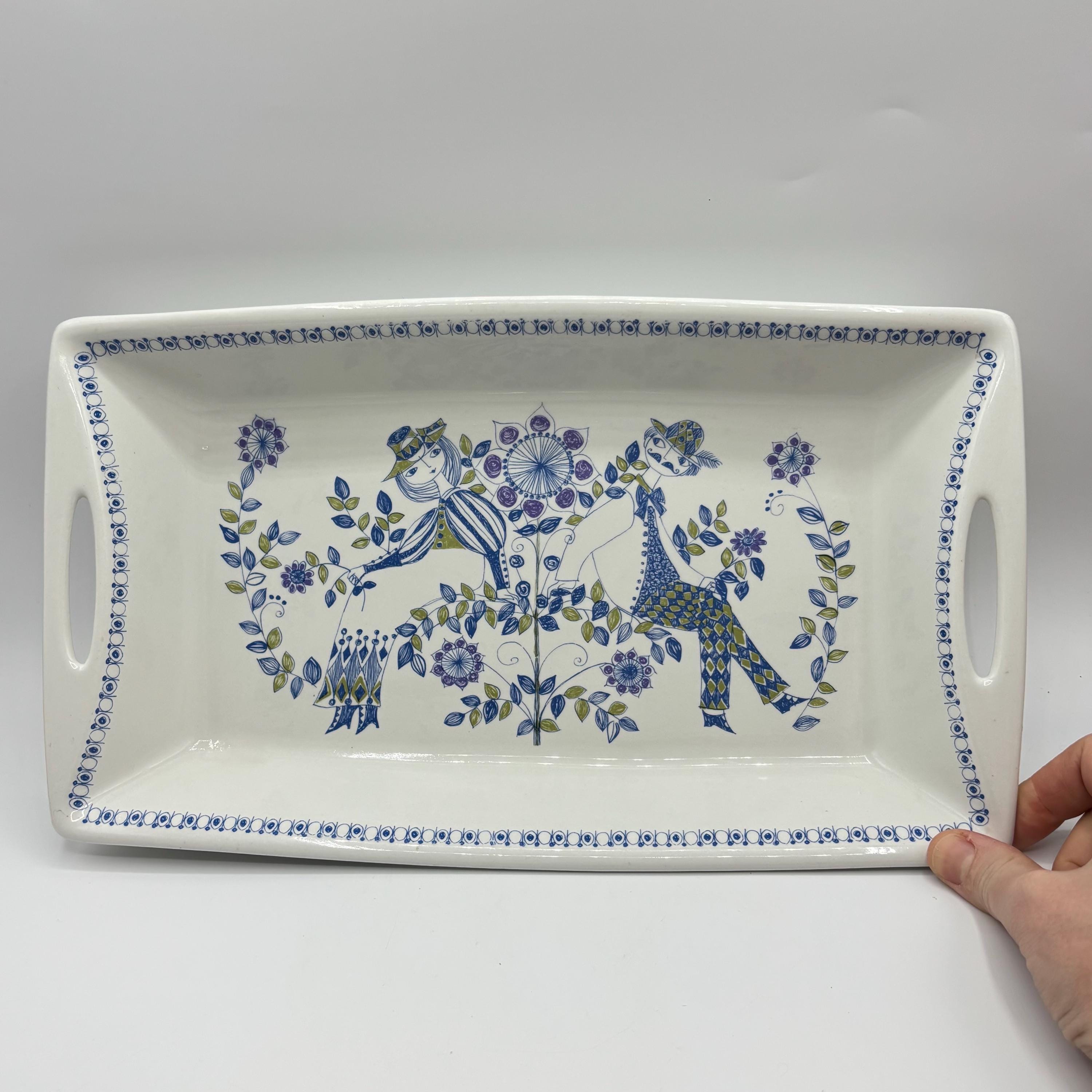 Vintage Figgjo Flint Lotte Tray: Turi Design, Norway Ceramic (13.5
